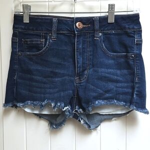 AMERICAN EAGLE Outfitters dark blue wash stretchy jeans shorts size US 4
